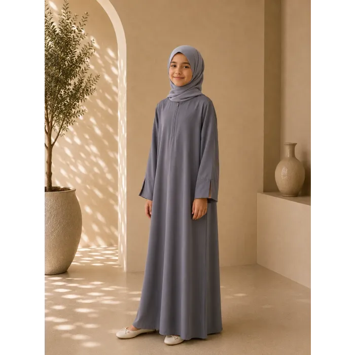 Premium kinderabaya grijs – maat 12/13