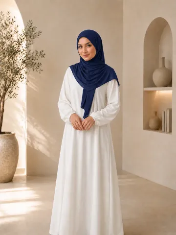 Bamboe hijab donkerblauw