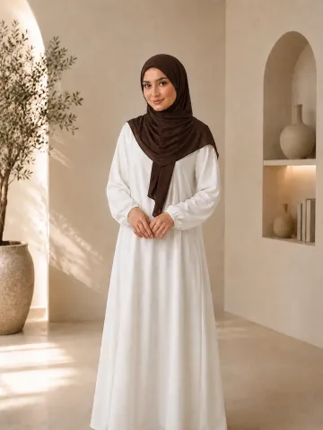 Bamboe hijab donkerbruin