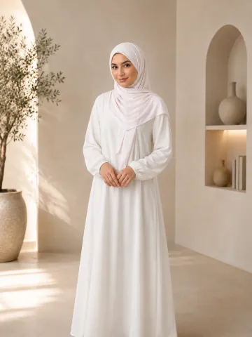 Bamboe hijab lichtbeige